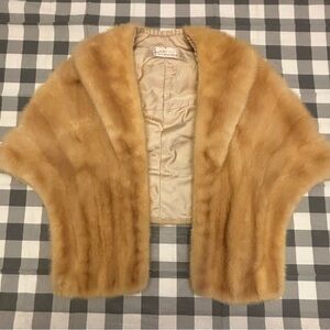Elegant Vintage Mink Shawl